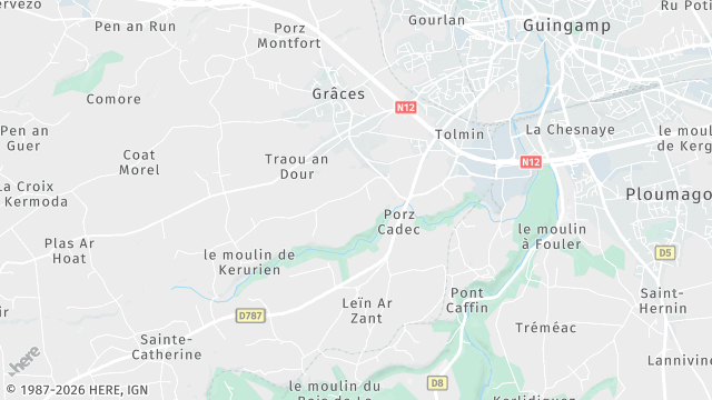 Carte de la zone d'intervention à Grâces