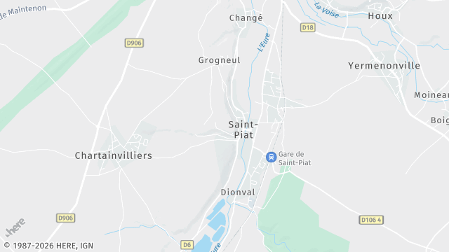 Carte de la zone d'intervention à Saint-Piat
