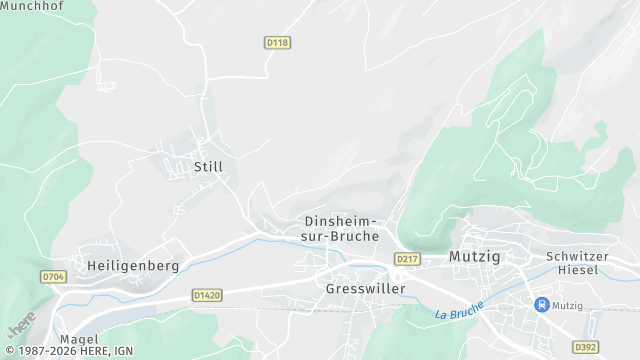 Carte de la zone d'intervention à Dinsheim-sur-Bruche