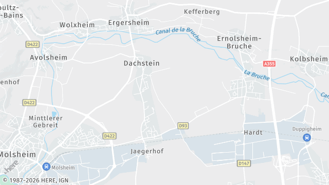 Carte de la zone d'intervention à Dachstein