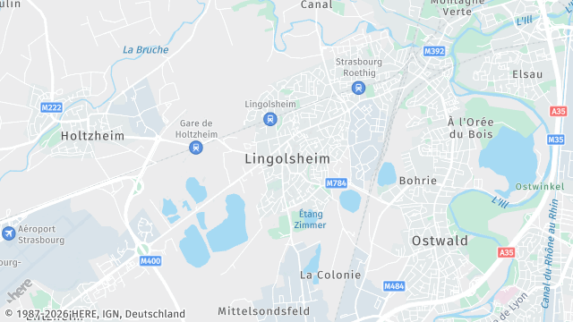 Carte de la zone d'intervention à Lingolsheim