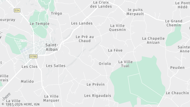 Carte de la zone d'intervention à Saint-Alban