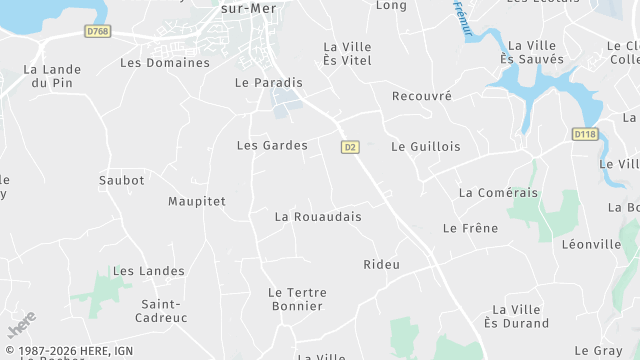 Carte de la zone d'intervention à Beaussais-sur-Mer