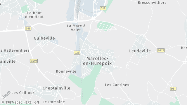 Carte de la zone d'intervention à Marolles-en-Hurepoix