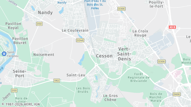 Carte de la zone d'intervention à Cesson