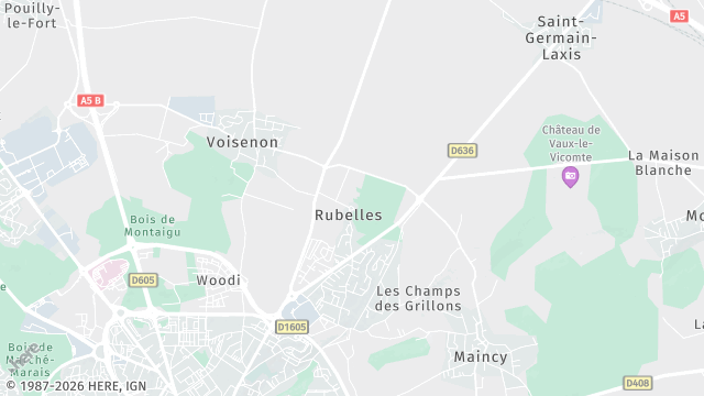 Carte de la zone d'intervention à Rubelles