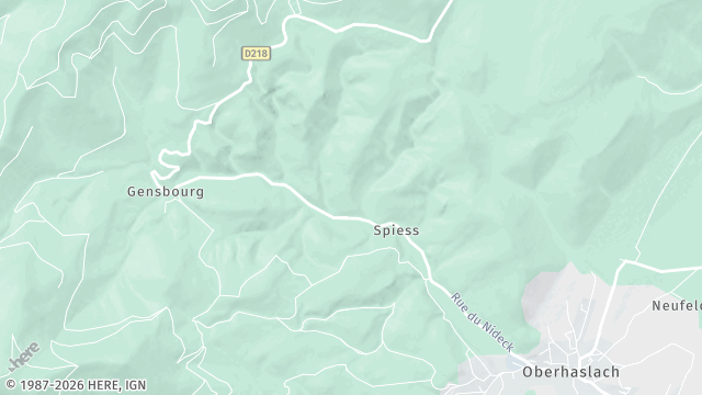 Carte de la zone d'intervention à Oberhaslach