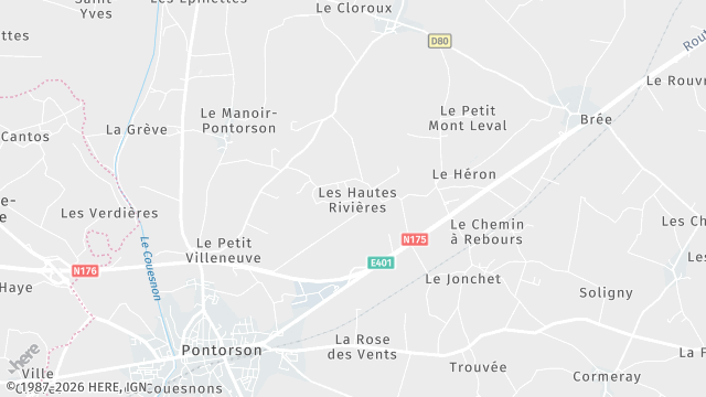 Carte de la zone d'intervention à Pontorson