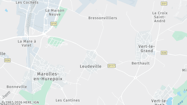 Carte de la zone d'intervention à Leudeville