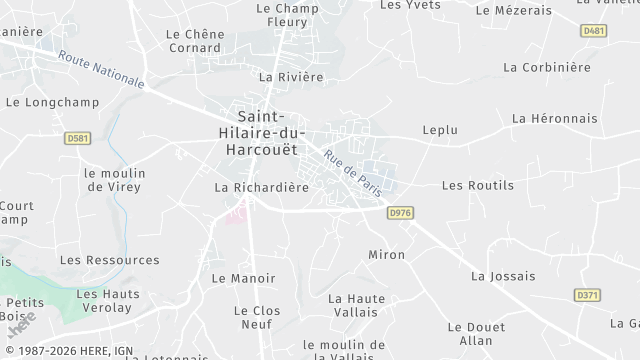 Carte de la zone d'intervention à Saint-Hilaire-du-Harcouët