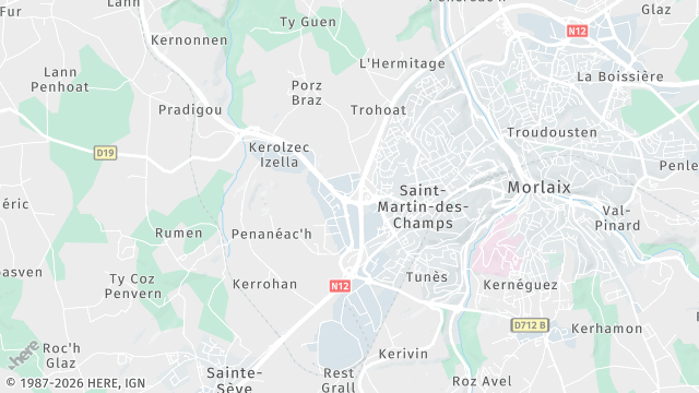 Carte de la zone d'intervention à Saint-Martin-des-Champs