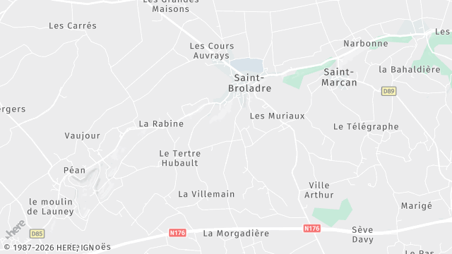 Carte de la zone d'intervention à Saint-Broladre