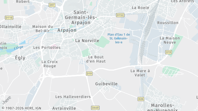 Carte de la zone d'intervention à La Norville