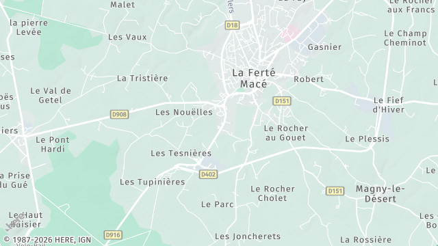 Carte de la zone d'intervention à La Ferté Macé
