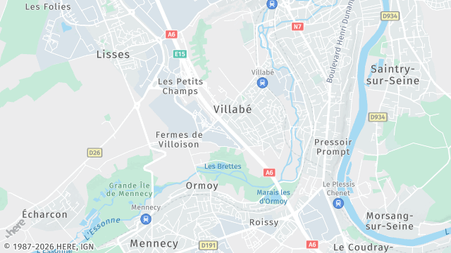 Carte de la zone d'intervention à Villabé