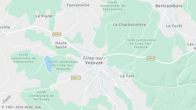 Carte de la zone d'intervention à Cirey-sur-Vezouze