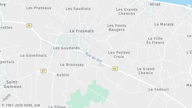 Carte de la zone d'intervention à La Fresnais