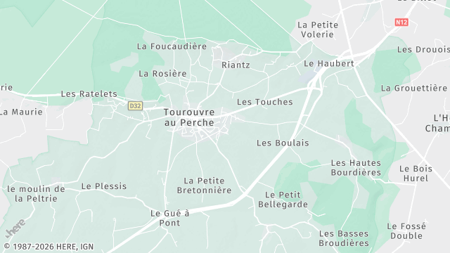 Carte de la zone d'intervention à Tourouvre au Perche