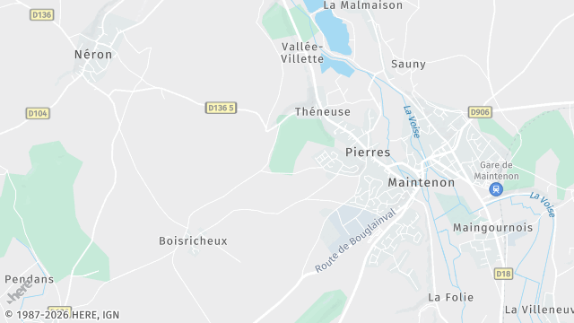 Carte de la zone d'intervention à Pierres