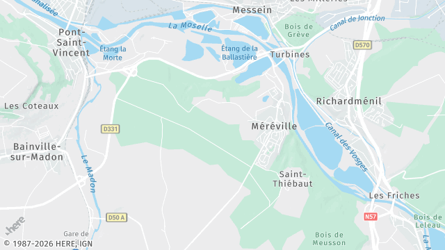 Carte de la zone d'intervention à Méréville