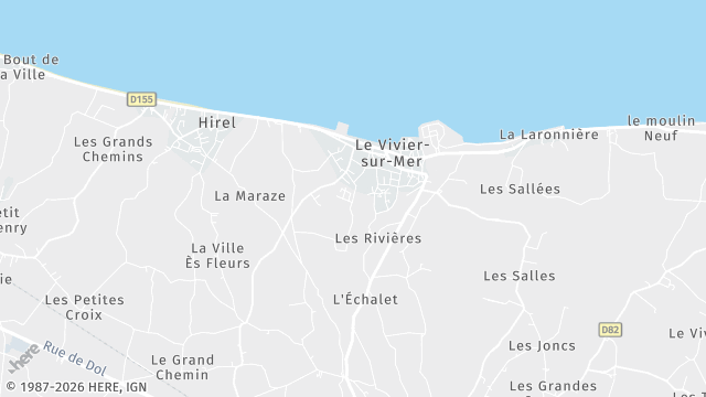 Carte de la zone d'intervention à Le Vivier-sur-Mer