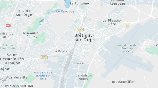 Carte de la zone d'intervention à Brétigny-sur-Orge
