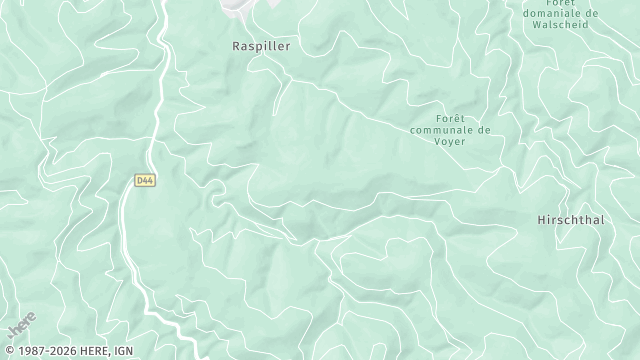 Carte de la zone d'intervention à Abreschviller