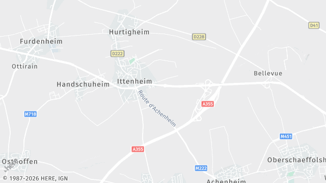 Carte de la zone d'intervention à Ittenheim