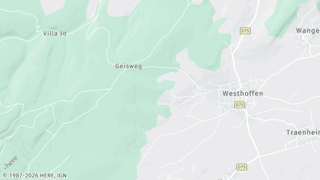 Carte de la zone d'intervention à Westhoffen