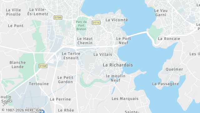 Carte de la zone d'intervention à La Richardais