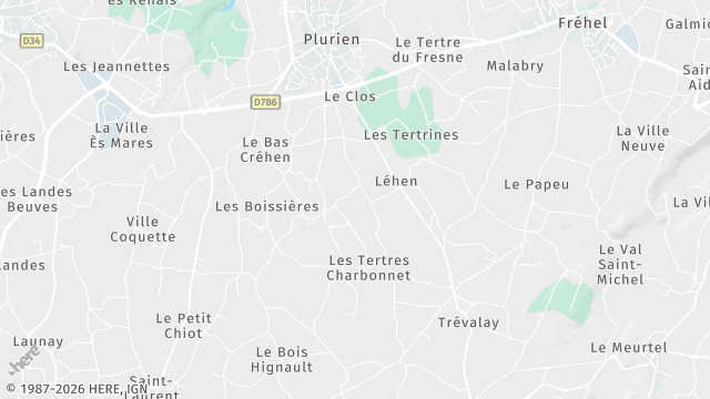 Carte de la zone d'intervention à Plurien
