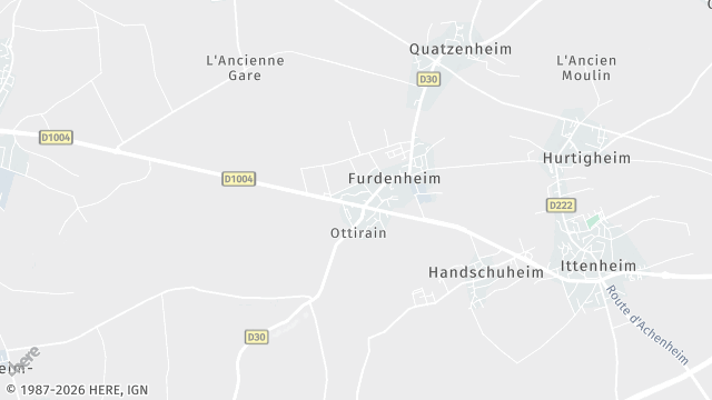 Carte de la zone d'intervention à Furdenheim