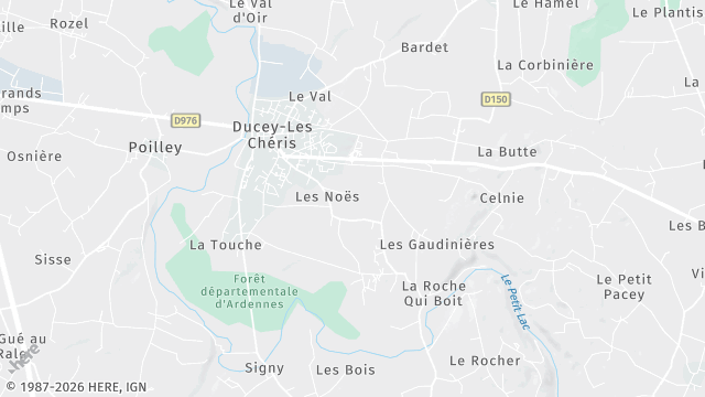Carte de la zone d'intervention à Ducey-Les Chéris