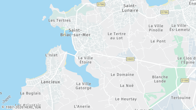 Carte de la zone d'intervention à Saint-Briac-sur-Mer