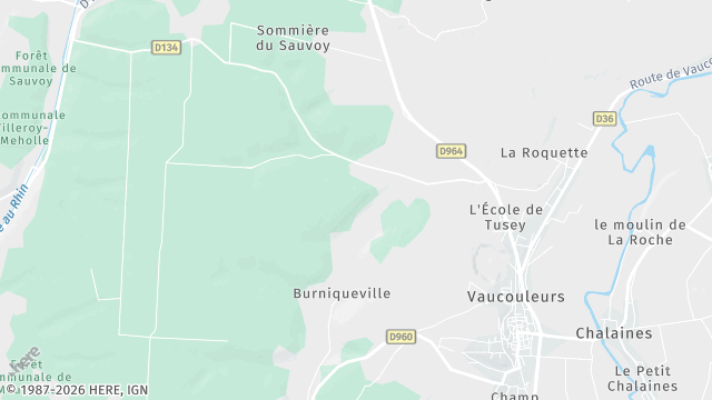 Carte de la zone d'intervention à Vaucouleurs
