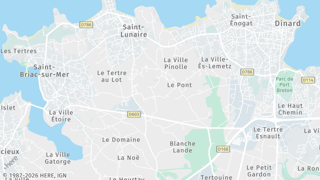 Carte de la zone d'intervention à Saint-Lunaire
