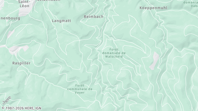 Carte de la zone d'intervention à Walscheid