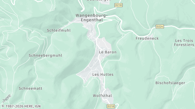 Carte de la zone d'intervention à Wangenbourg-Engenthal