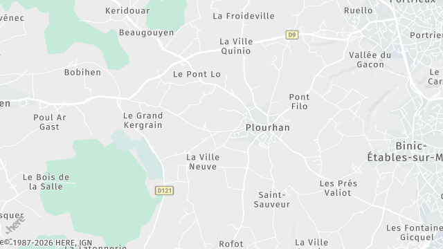 Carte de la zone d'intervention à Plourhan