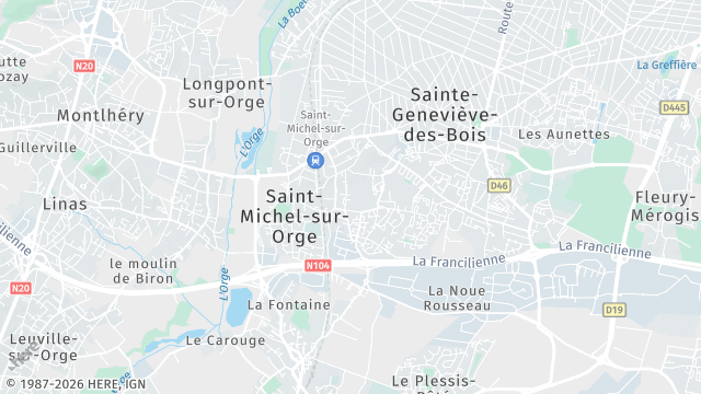 Carte de la zone d'intervention à Saint-Michel-sur-Orge