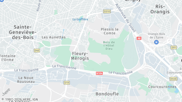 Carte de la zone d'intervention à Fleury-Mérogis