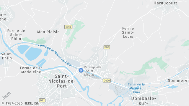 Carte de la zone d'intervention à Varangéville