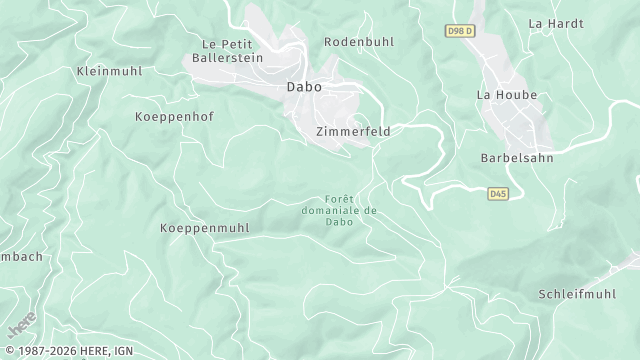 Carte de la zone d'intervention à Dabo