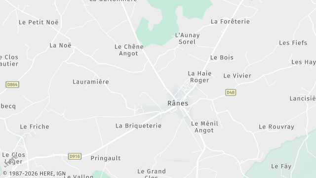 Carte de la zone d'intervention à Rânes