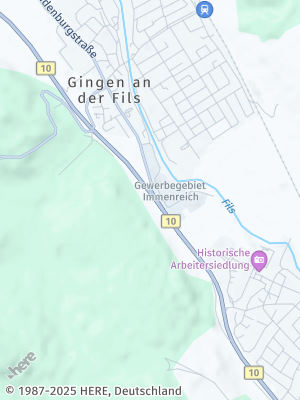 Here Map of Gingen an der Fils