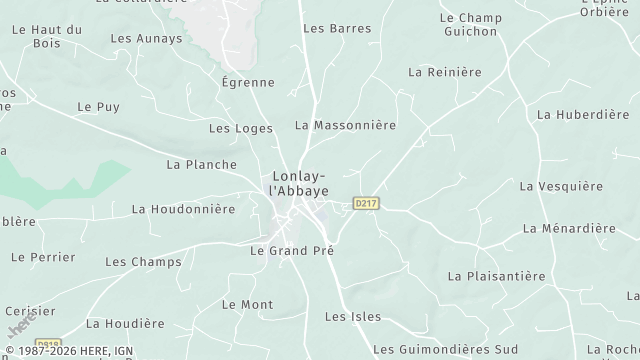 Carte de la zone d'intervention à Lonlay-l'Abbaye
