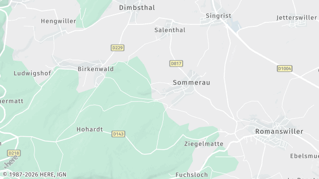 Carte de la zone d'intervention à Sommerau