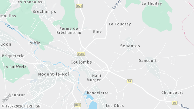 Carte de la zone d'intervention à Coulombs