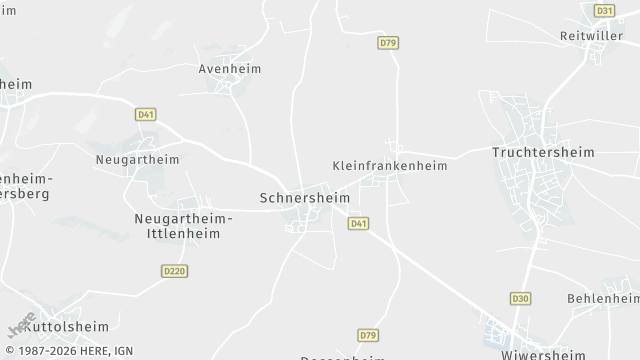 Carte de la zone d'intervention à Schnersheim