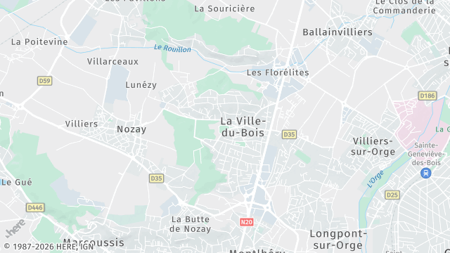 Carte de la zone d'intervention à La Ville-du-Bois